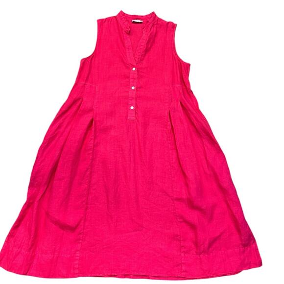 Rosso35 linen oversized dress with pockets - Picture 2 of 13